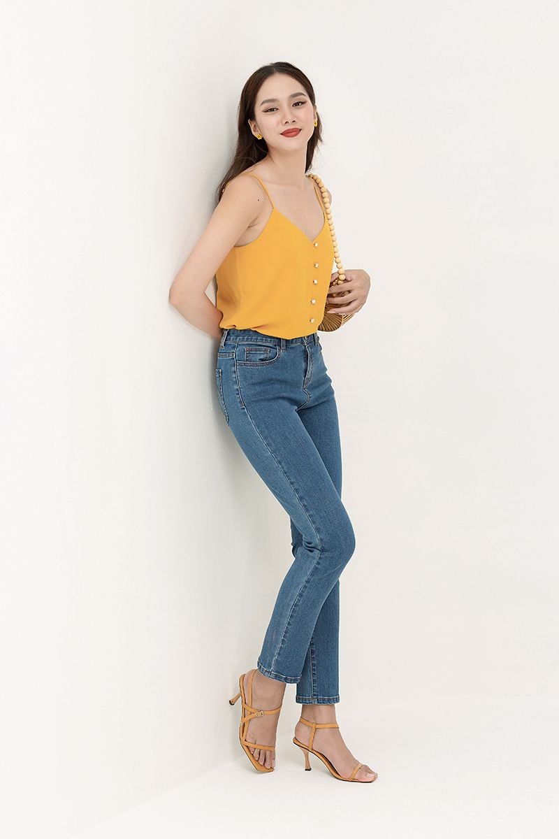  Quần jeans nữ dáng skinny FWJN22SS08C 