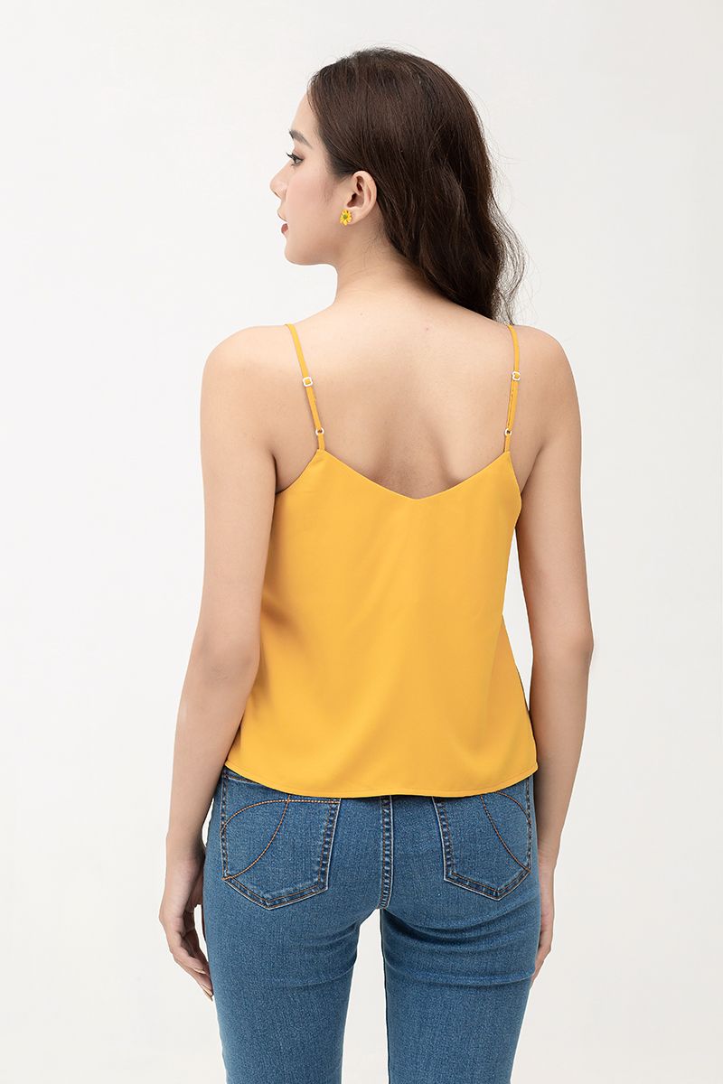  Áo tank top nữ hai dây phối nút FWTT22SS03C 