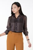  Áo sơ mi họa tiết nữ tính FWWS23SS19C 