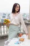  Áo sơ mi nữ tay dài thanh lịch FWWS22SS09L 