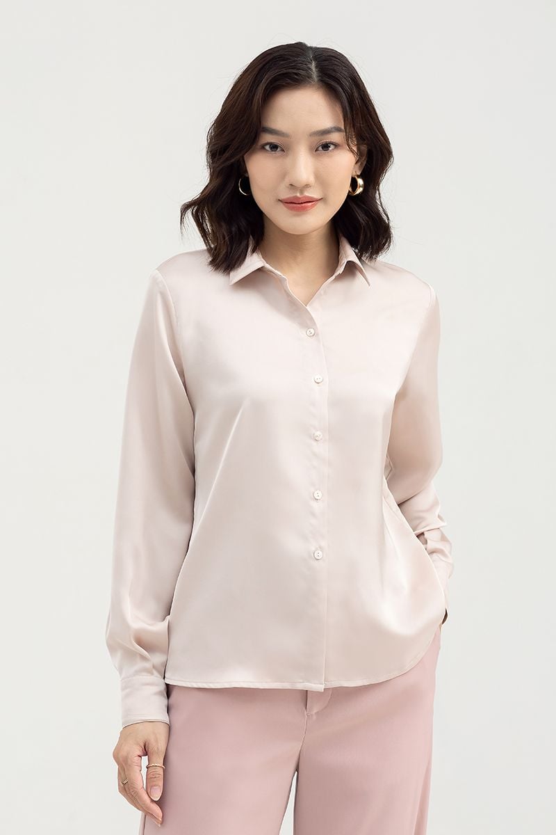  Áo sơ mi nữ tay dài thanh lịch FWWS22SS09L 