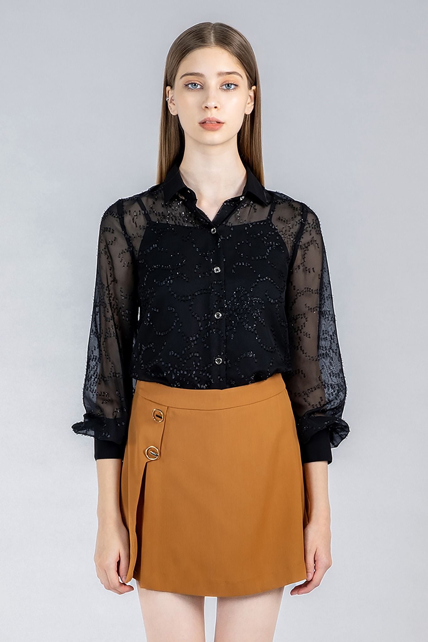  Áo sơ mi nữ tay dài FWWS23SS01G 