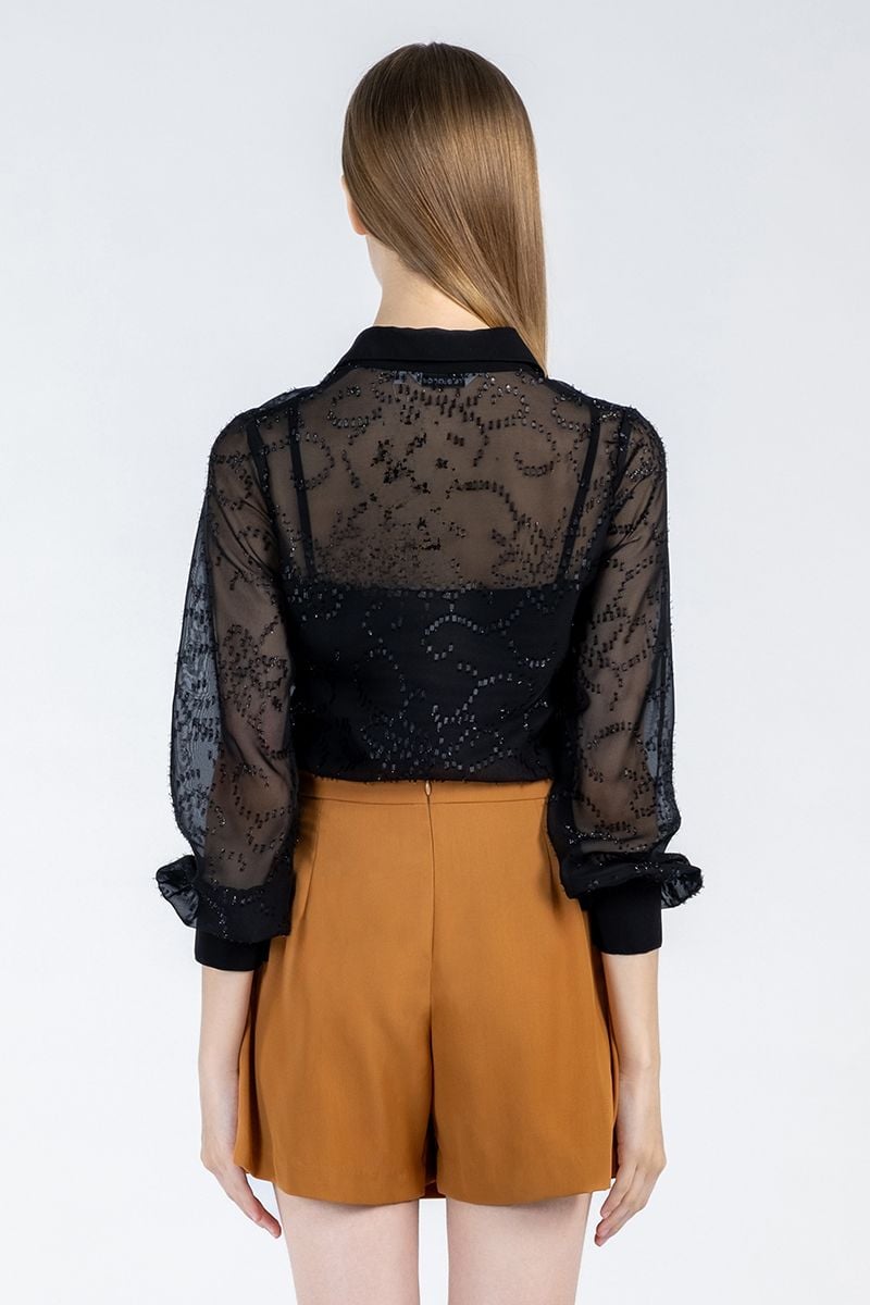  Áo sơ mi nữ tay dài FWWS23SS01G 