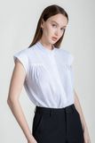  Áo Sơ Mi Cổ Trụ Tay Ngắn FWWS24FH03C 