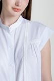 Áo Sơ Mi Cổ Trụ Tay Ngắn FWWS24FH03C 