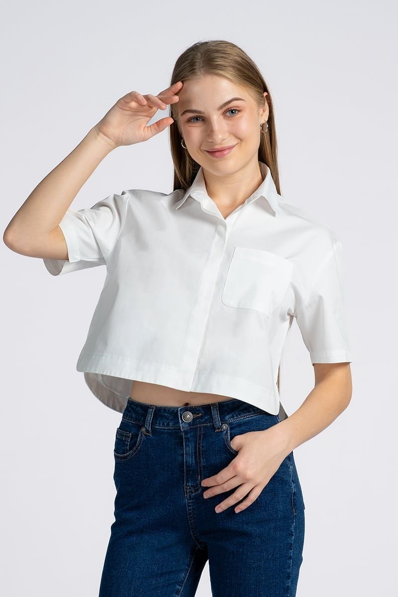  Áo Sơ Mi Nữ Dáng Ngắn FWWS24SS04G-C 