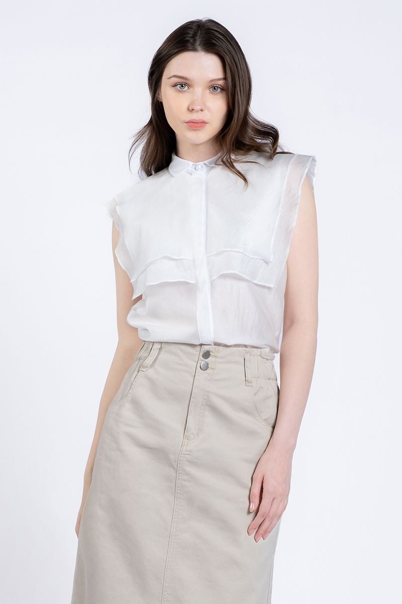  Áo Sơ Mi Sát Nách Thời Trang FWWS24SS05G 