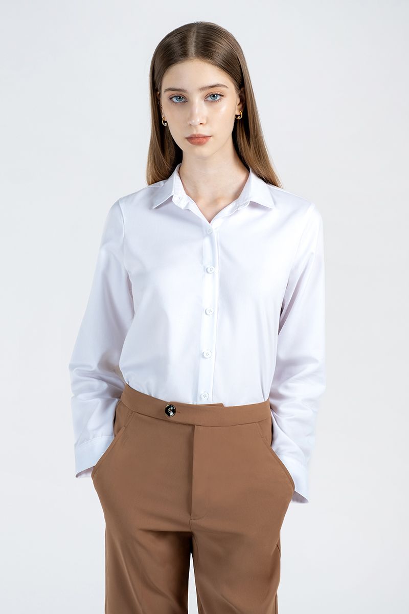  Áo Sơ Mi Tay Dài Thanh Lịch FWWS24SS09C-O 
