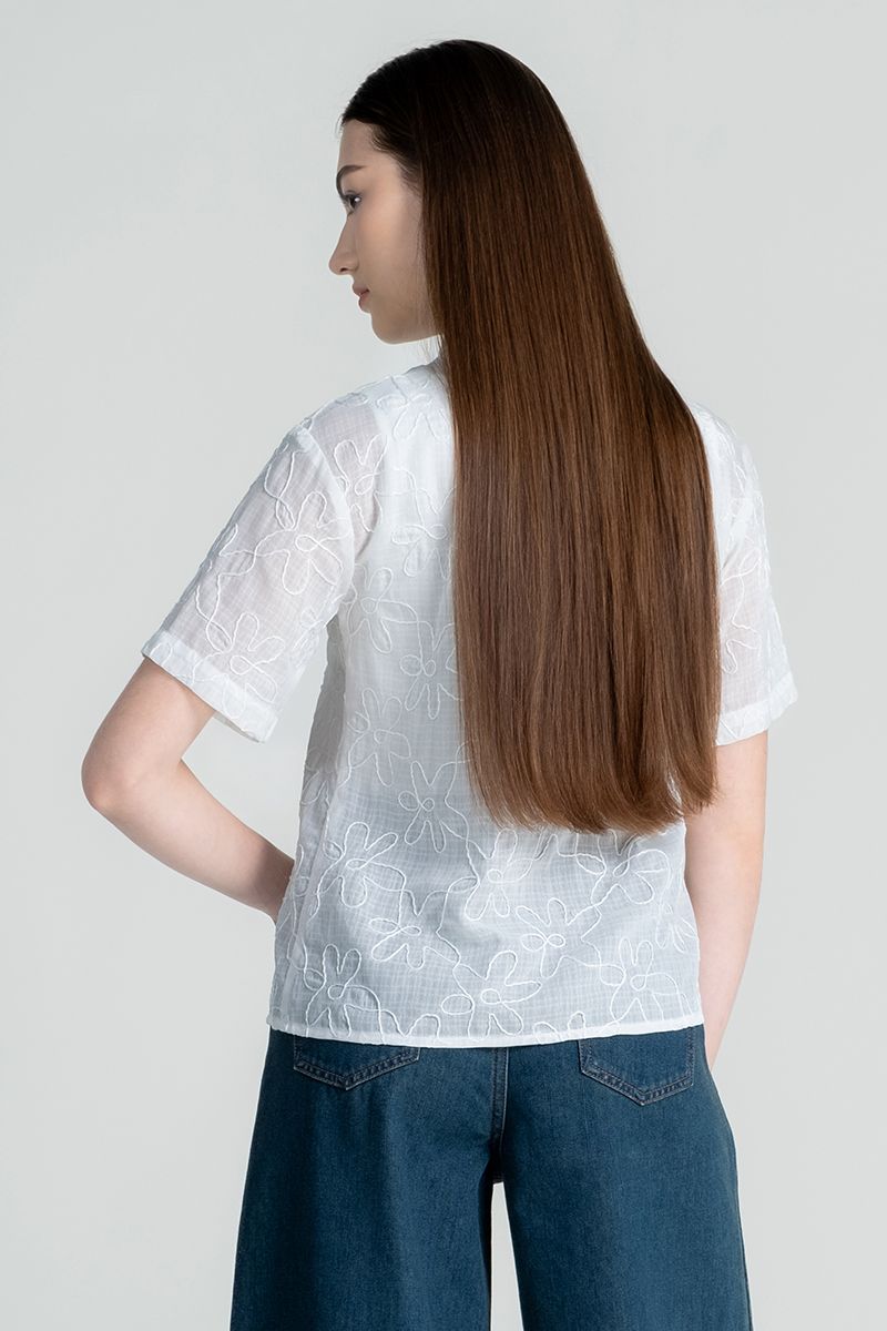  Áo Sơ Mi Nữ Họa Tiết Thêu FWWS25SS05G 