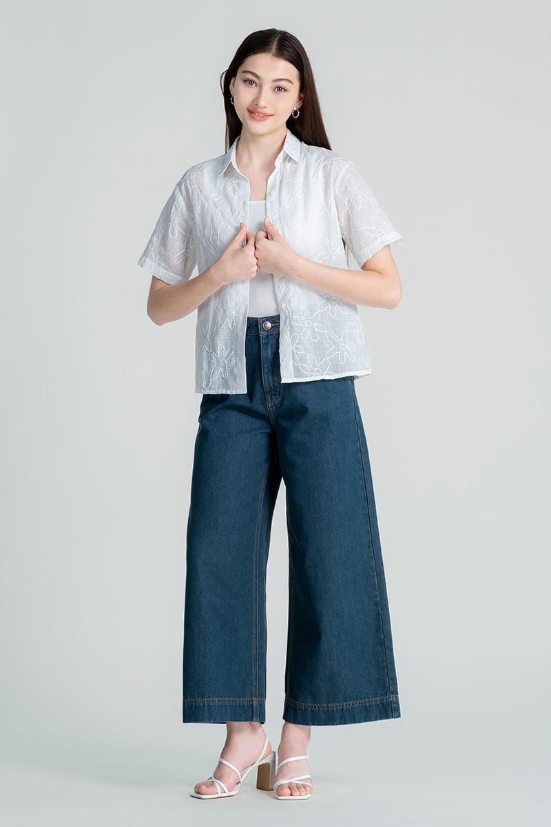  Áo Sơ Mi Nữ Họa Tiết Thêu FWWS25SS05G 