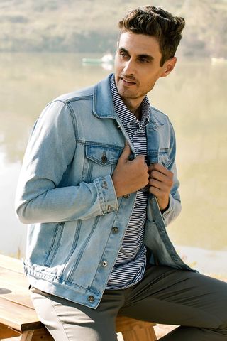  Áo khoác nam cài khuy có túi JK21SS08C-JA 