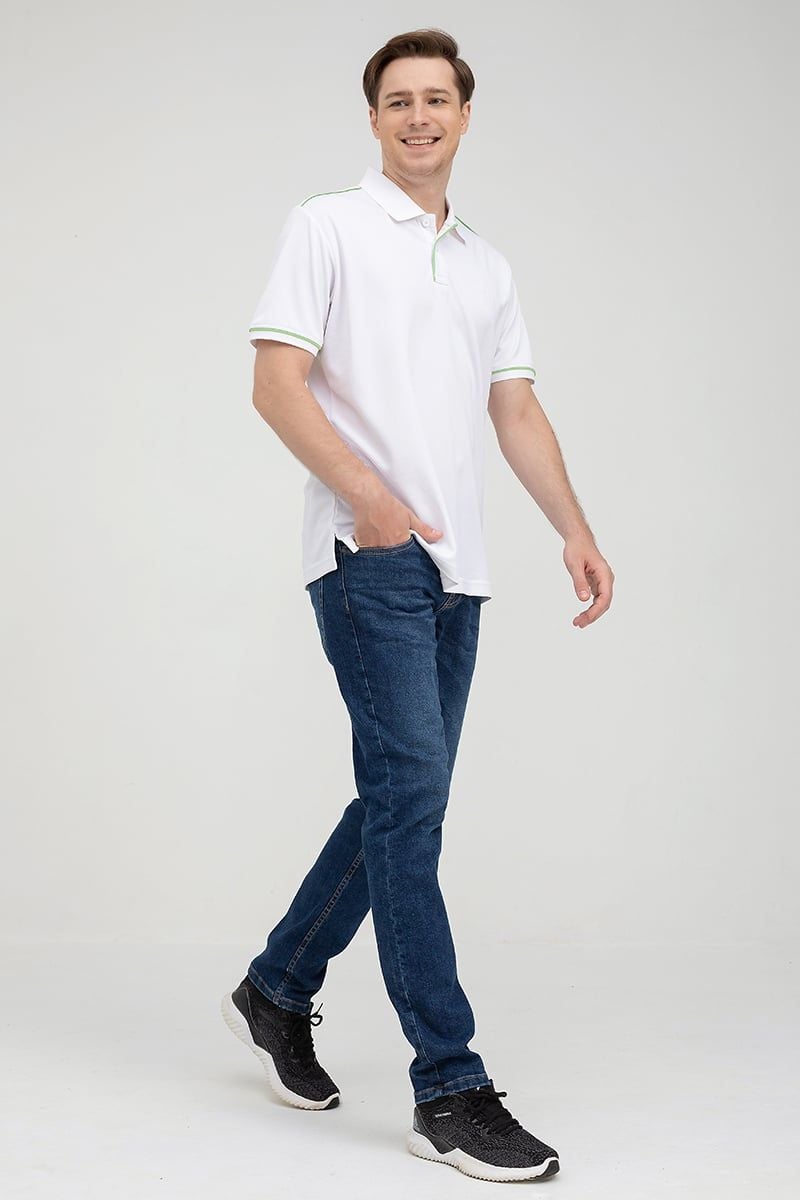  Áo thun cổ bẻ tay ngắn phối viền KS22SS38T-SCWK 