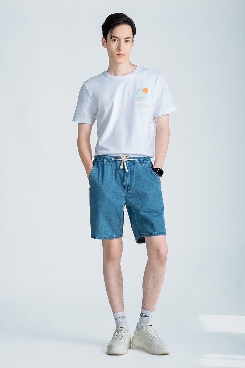  Quần Short Jeans Form Vừa SP24FH17P-AKJN 