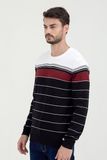  Áo len nam cổ tròn tay dài sọc ngang SW21FH10P-LA 