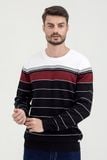  Áo len nam cổ tròn tay dài sọc ngang SW21FH10P-LA 