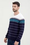  Áo len nam cổ tròn tay dài sọc ngang SW21FH10P-LA 