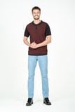  Áo len nam cổ bẻ tay ngắn raglan SW22FH12T-SA 