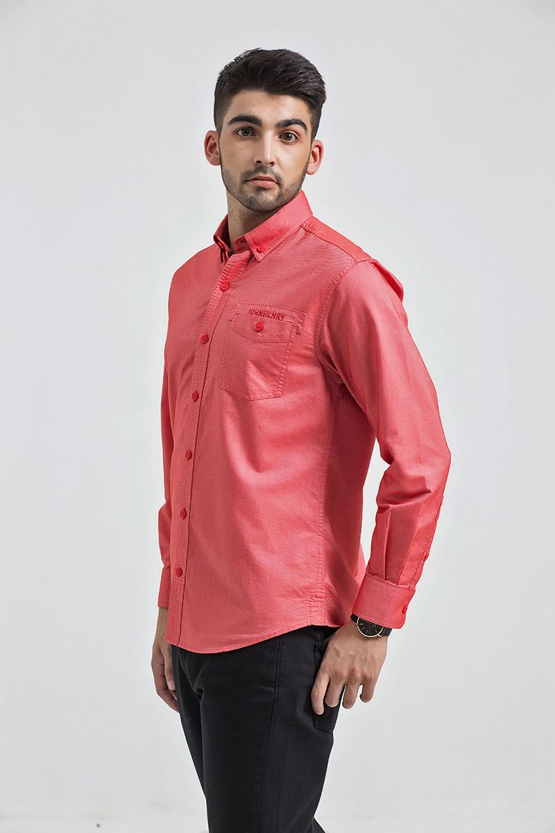  Áo sơ mi button-down form vừa WS21SS50C-LC 