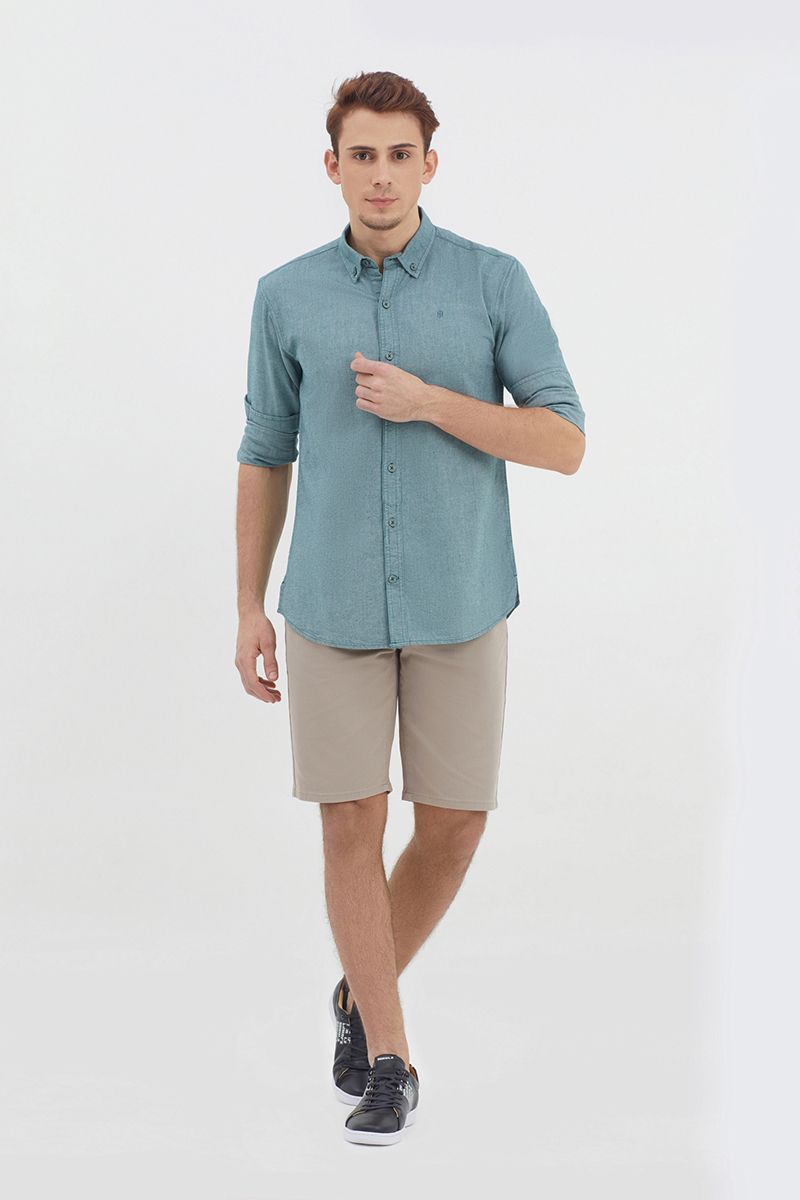  Áo sơ mi nam tay dài button down WS21SS58P-LC 