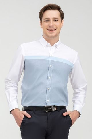  Áo sơ mi nam tay dài phối màu WS22SS09C-LCUS 