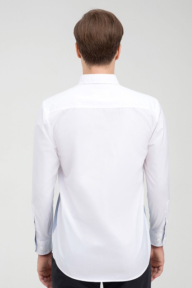  Áo sơ mi nam tay dài phối màu WS22SS09C-LCUS 