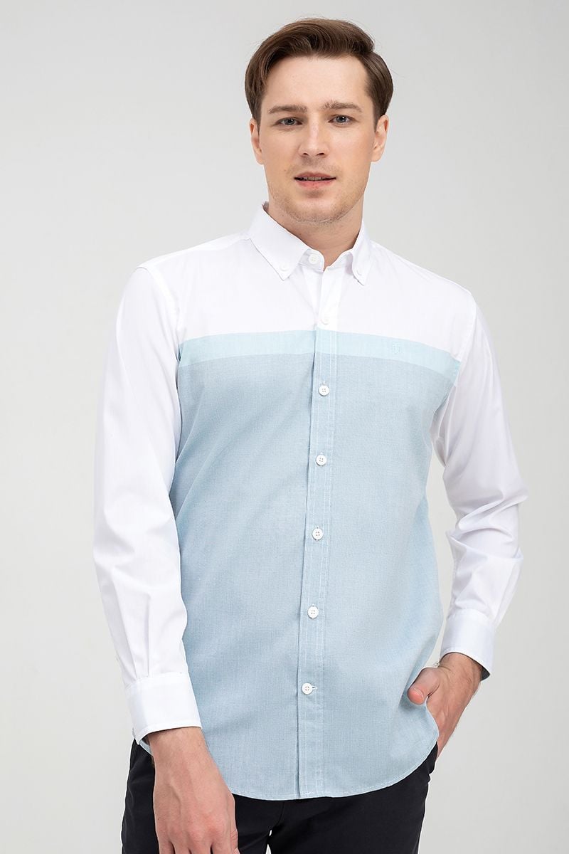  Áo sơ mi nam tay dài phối màu WS22SS09C-LCUS 