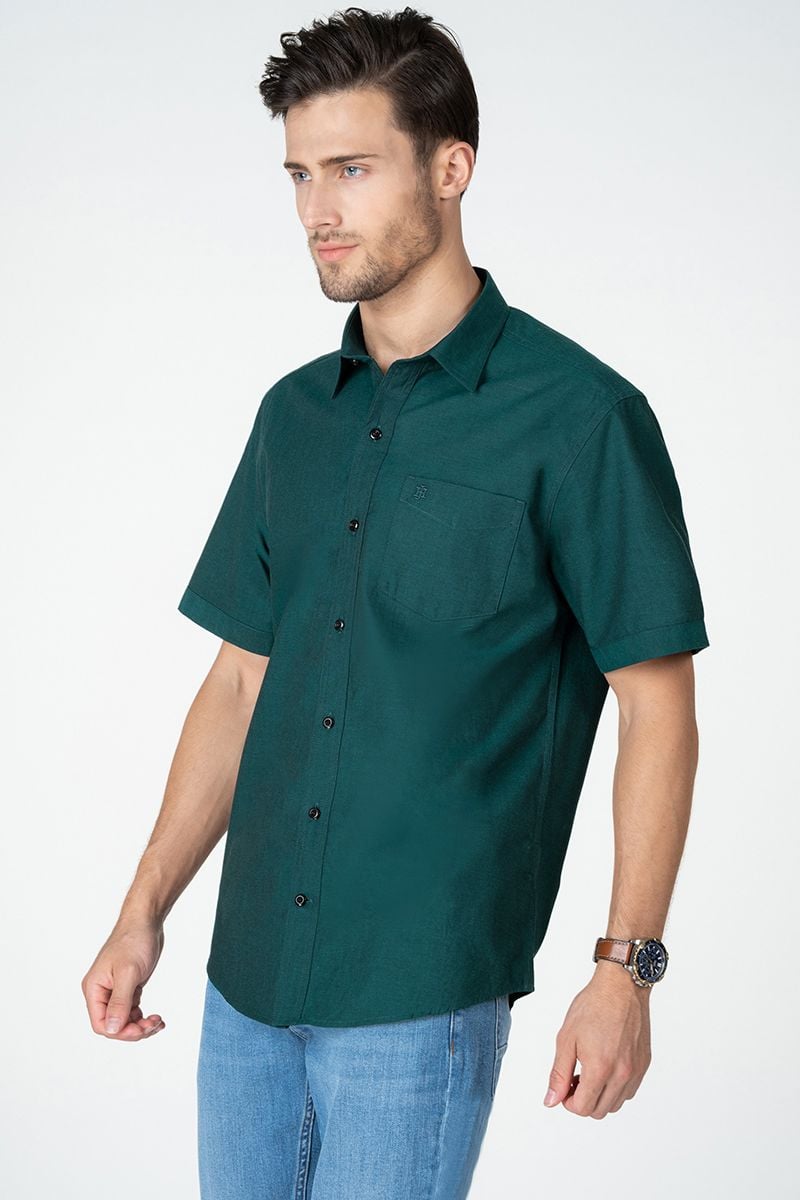  Áo Sơ Mi Tay Ngắn Form Vừa WS23SS04P-SC 