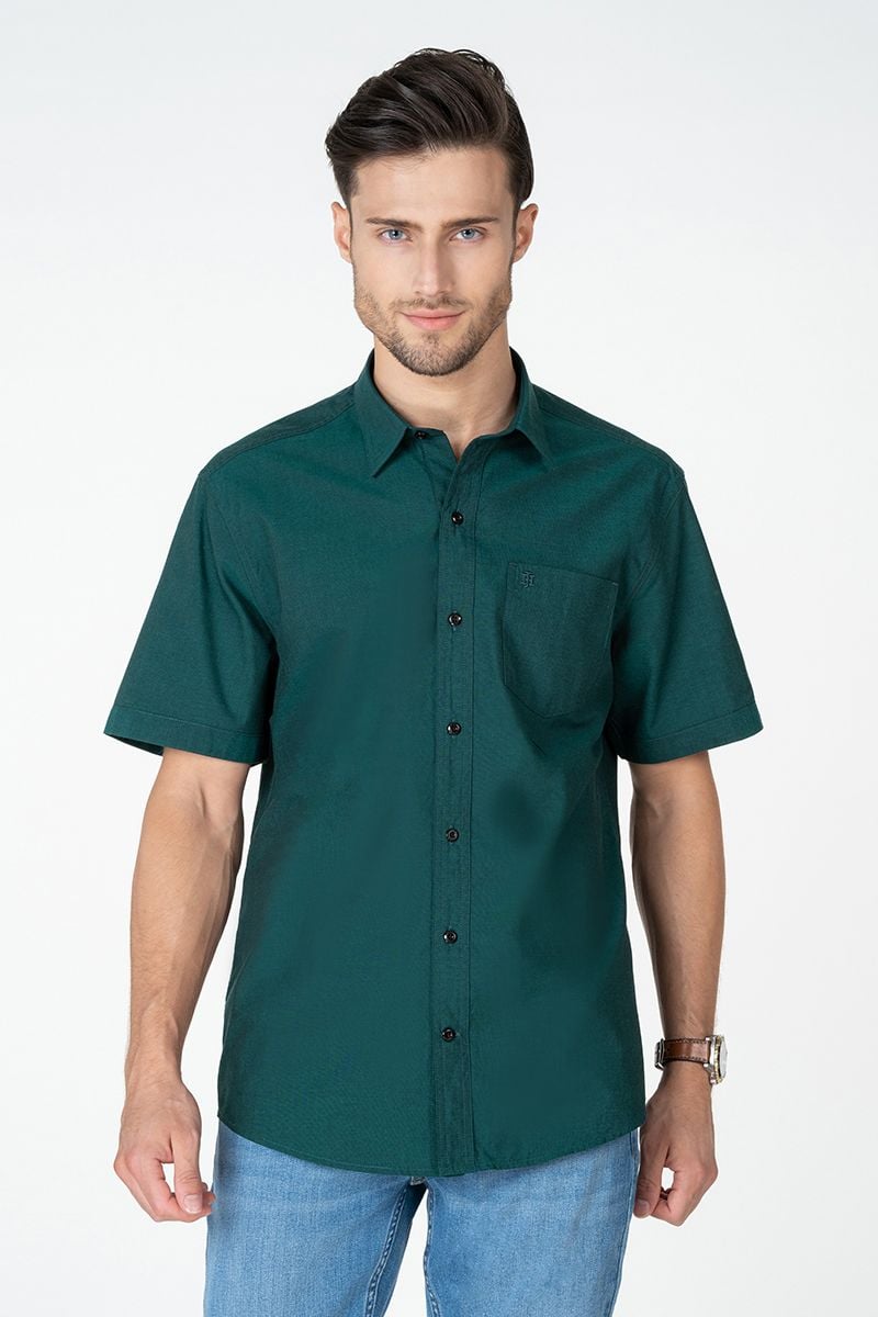  Áo Sơ Mi Tay Ngắn Form Vừa WS23SS04P-SC 