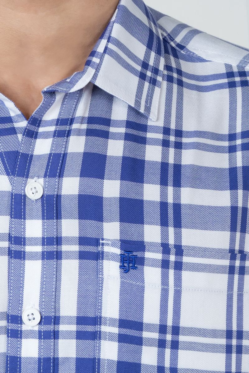  Áo Sơ Mi Nam Tay Ngắn Họa Tiết Ca Rô  WS23SS11T-SC 