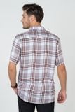  Áo Sơ Mi Nam Tay Ngắn Họa Tiết Ca Rô  WS23SS11T-SC 