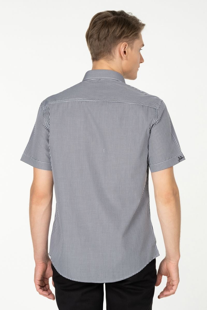  Áo sơ mi caro tay ngắn WS23SS17T-SD 