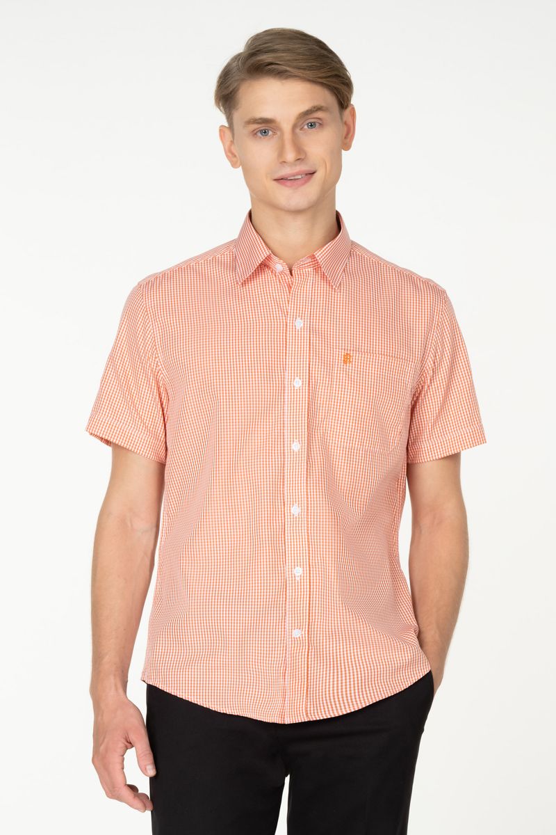  Áo sơ mi caro tay ngắn WS23SS17T-SD 