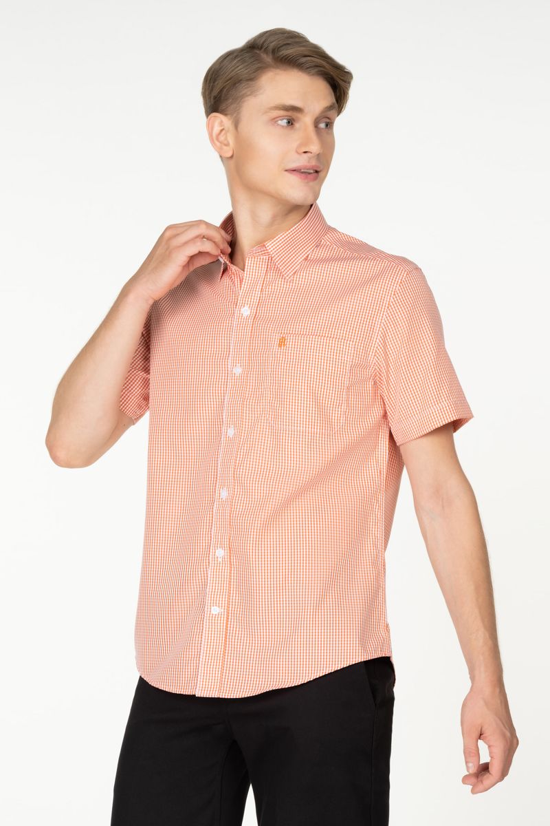  Áo sơ mi caro tay ngắn WS23SS17T-SD 