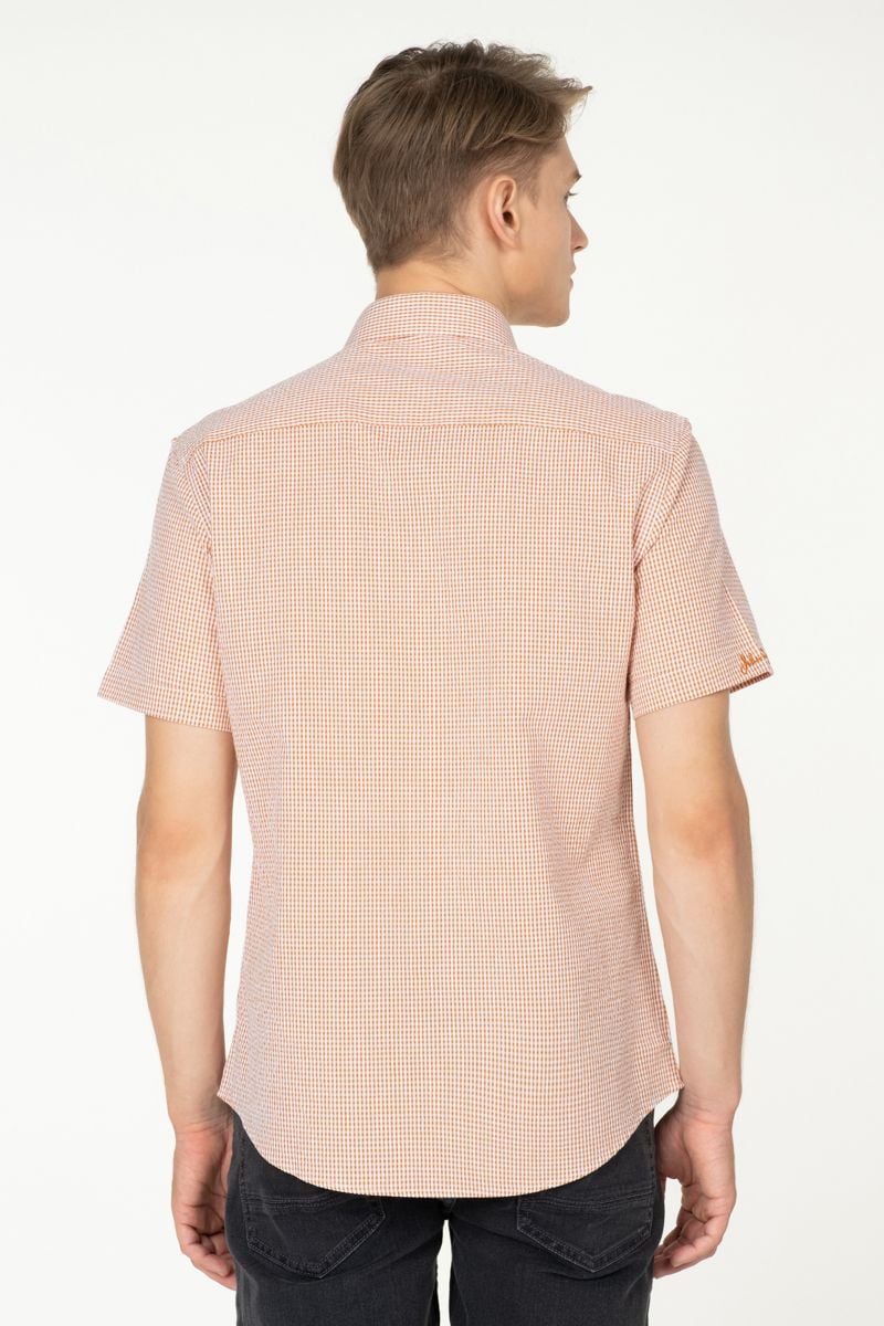  Áo sơ mi caro tay ngắn WS23SS17T-SD 