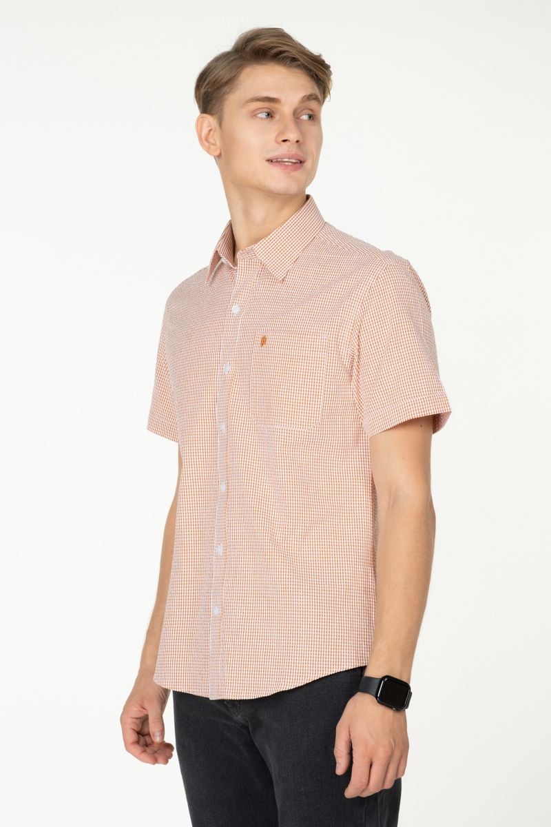  Áo sơ mi caro tay ngắn WS23SS17T-SD 