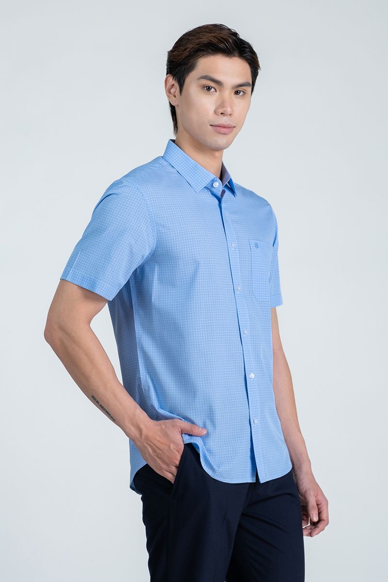  Áo Sơ Mi Nam Tay Ngắn Form Vừa WS24FH82T-SDBB 