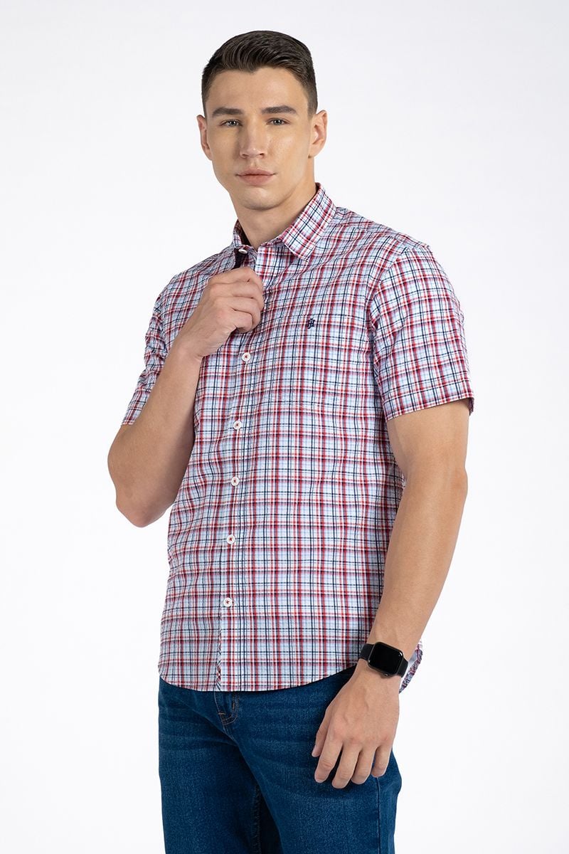  Áo Sơ Mi Nam Tay Ngắn Form Vừa WS24SS01C-SC 