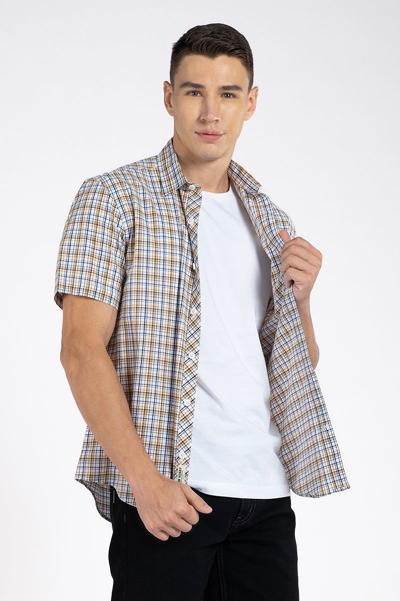  Áo Sơ Mi Nam Tay Ngắn Form Vừa WS24SS01C-SC 