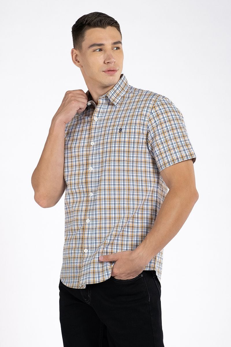  Áo Sơ Mi Nam Tay Ngắn Form Vừa WS24SS01C-SC 