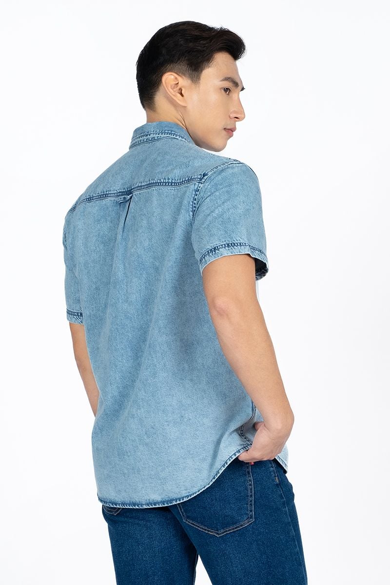  Áo Sơ Mi Denim Tay Ngắn WS24SS15P-SCRG 