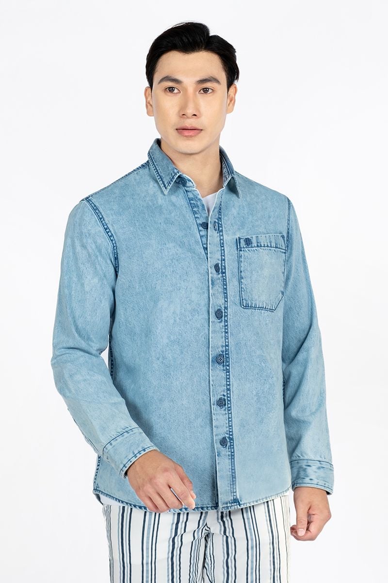  Áo Sơ Mi Denim Thời Trang WS24SS16P-LCRG 