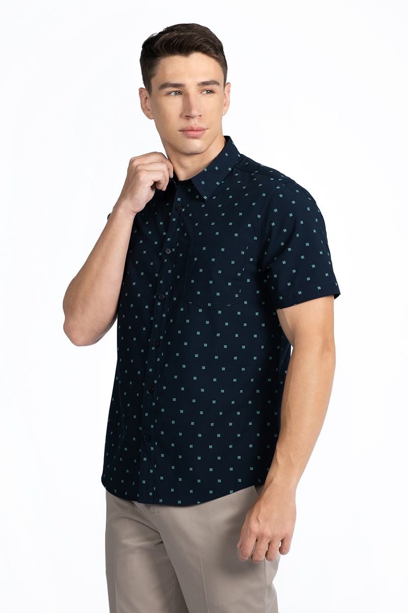  Áo Sơ Mi Nam Form Vừa Tay Ngắn WS24SS33T-SD 