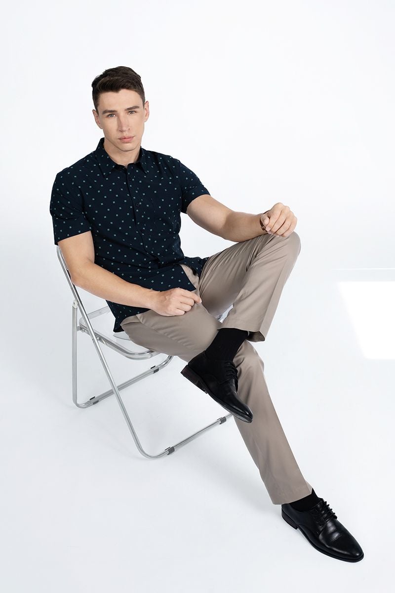  Áo Sơ Mi Nam Form Vừa Tay Ngắn WS24SS33T-SD 