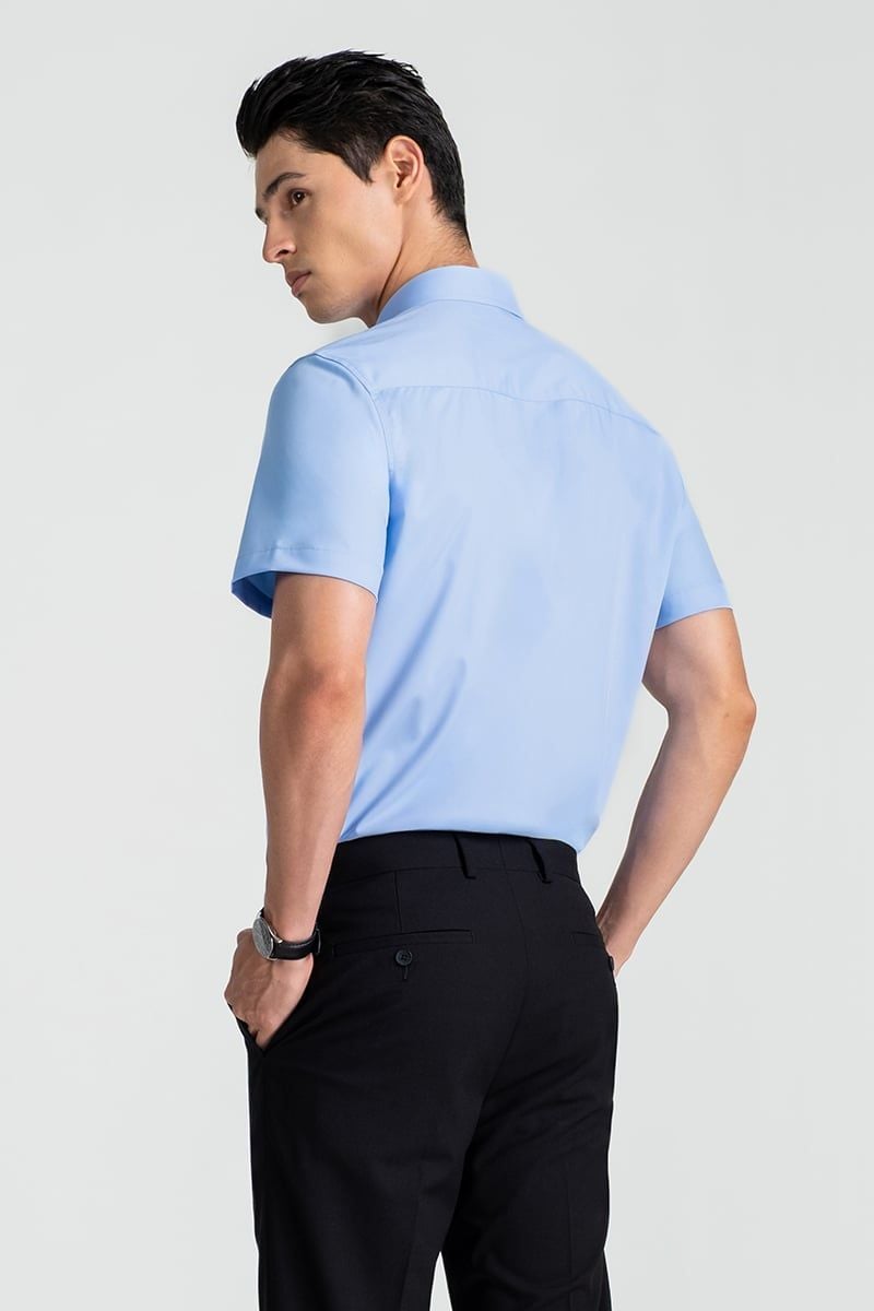  Áo Sơ Mi Nam Tay Ngắn Form Ôm WS25FH71P-SDBBEX 