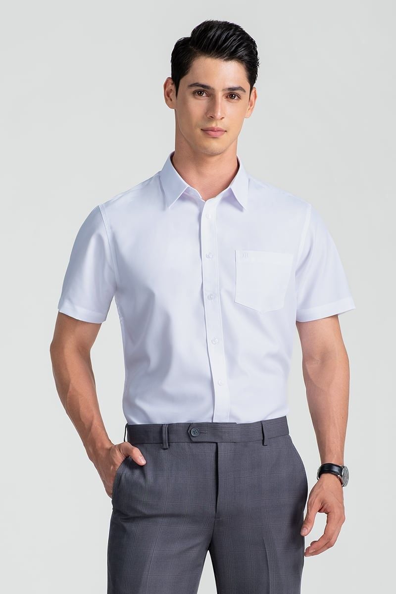  Áo Sơ Mi Nam Tay Ngắn Form Ôm WS25FH74P-SDEX 