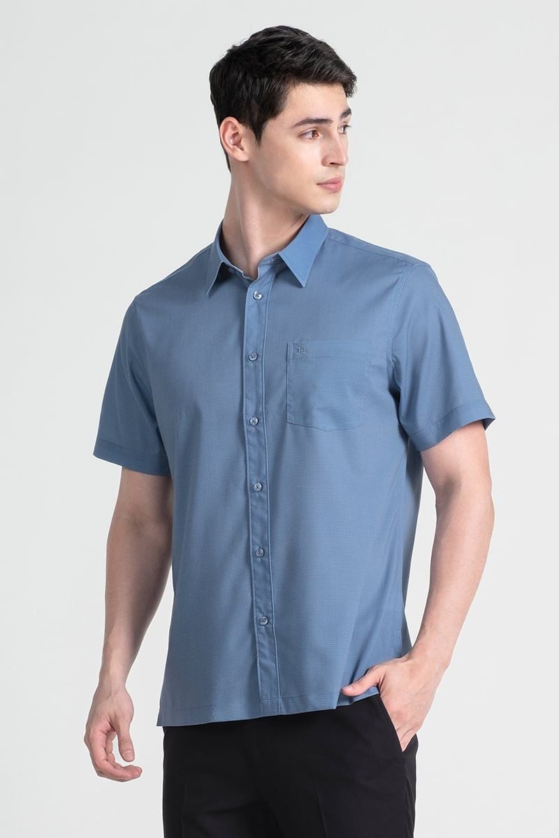  Áo Sơ Mi Nam Tay Ngắn Form Ôm WS25SS24P-SDBB 