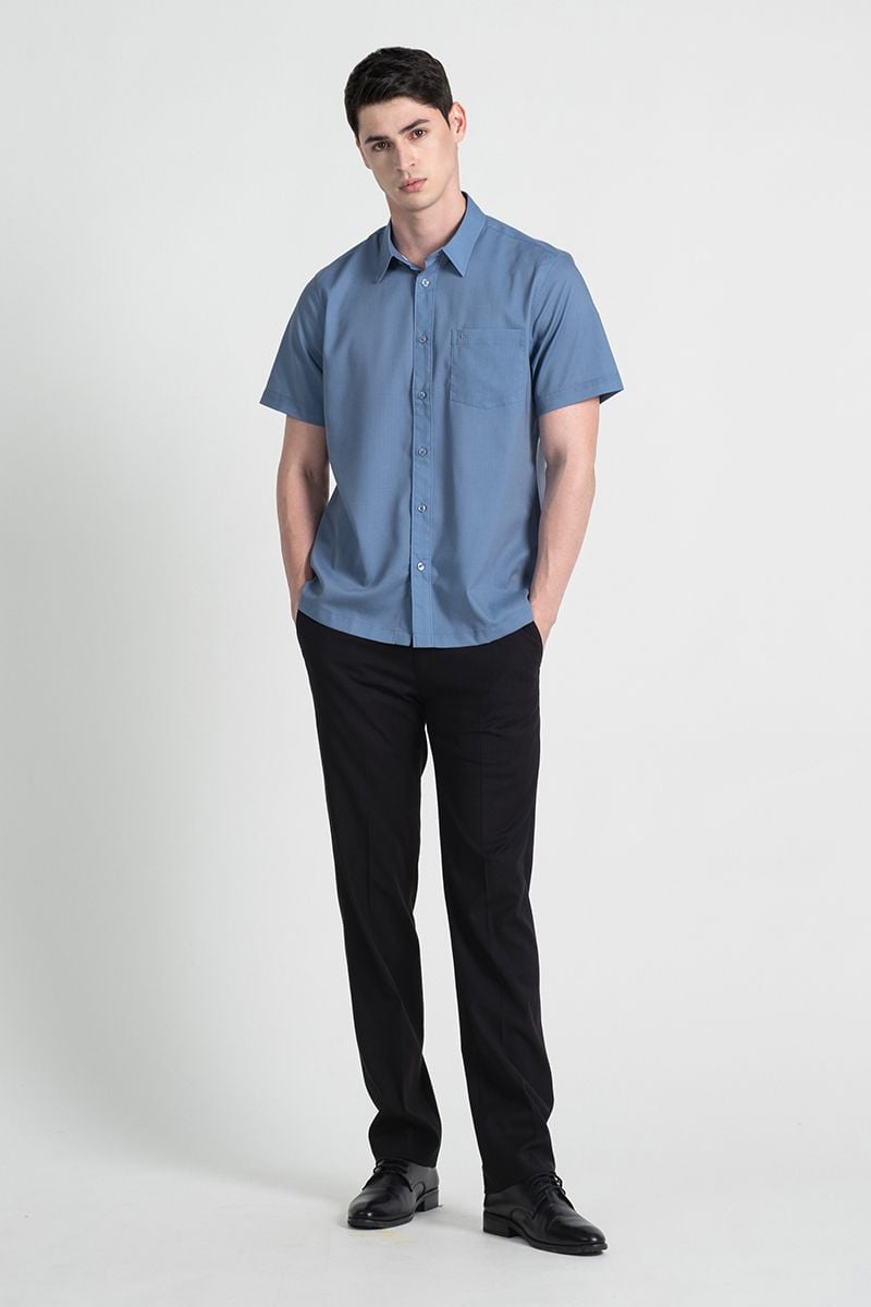  Áo Sơ Mi Nam Tay Ngắn Form Ôm WS25SS24P-SDBB 