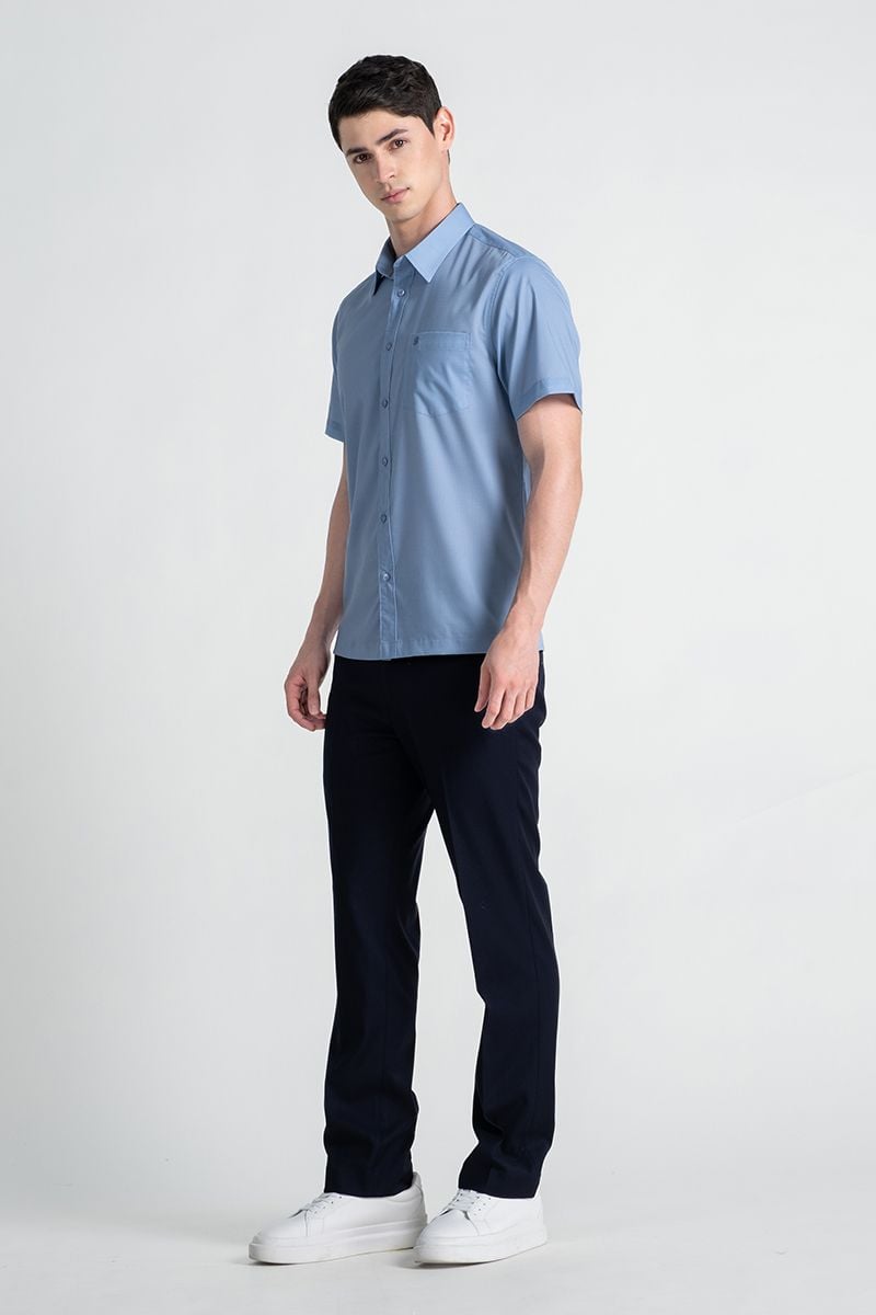  Áo Sơ Mi Nam Tay Ngắn Form Ôm WS25SS24P-SDBB 