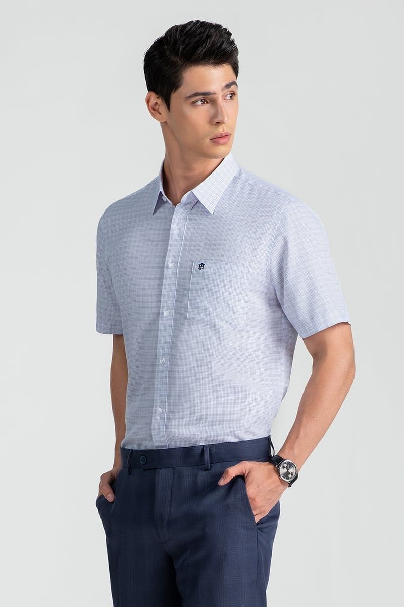  Áo Sơ Mi Tay Ngắn Form Ôm WS25SS32P-SDBB 