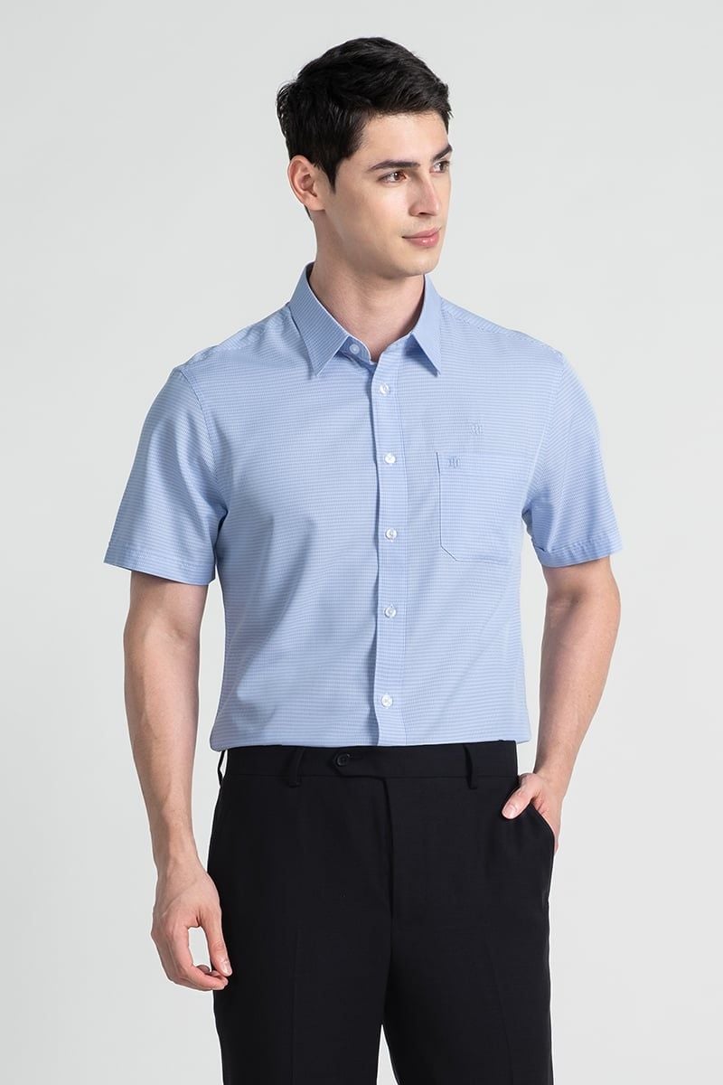  Áo Sơ Mi Nam Tay Ngắn Form Ôm WS25SS45T-SDBB 
